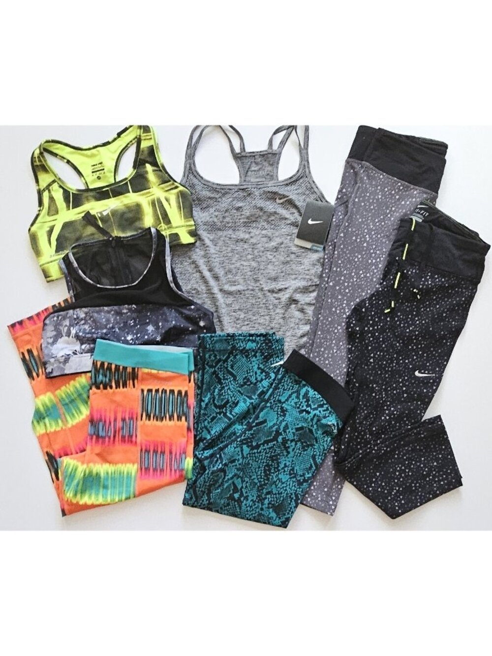 Nike Pro Athletic S Leggings Crop Capri Sports Bra Tank Sets Lot
